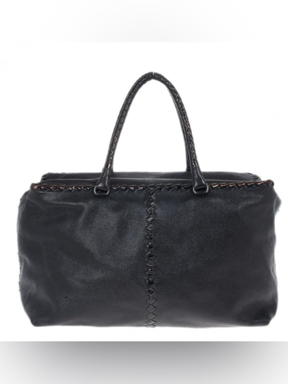 Bottega Veneta dark blue Large Brick Cervo Top Handle Bag - Picture 2 of 16
